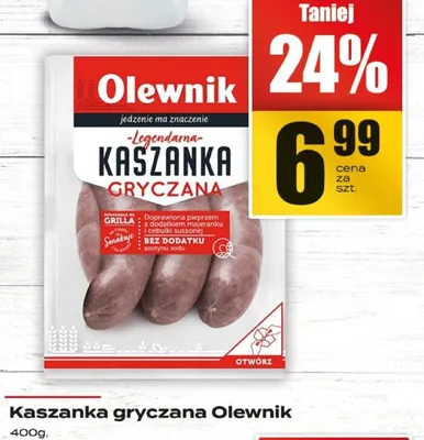 Kaszanka gryczana promocja w Supeco