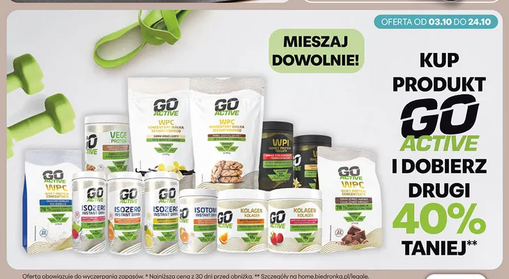 Produkty Go Active promocja w Biedronka