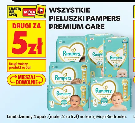 Pieluszki Pampers Premium Care promocja w Biedronka
