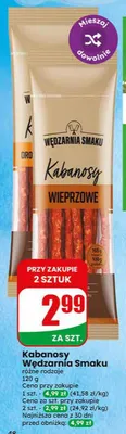 Kabanosy Wędzarnia Smaku różne rodzaje promocja w Dino