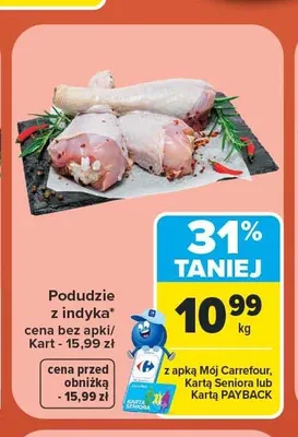 Podudzie z indyka promocja w Carrefour