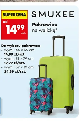 Pokrowiec na walizkę SMUKEE wym.: 59x91cm promocja w Biedronka