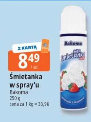 Śmietanka w spray'u promocja w Leclerc