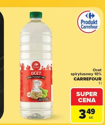 Ocet spirytusowy 10% Carrefour promocja w Carrefour