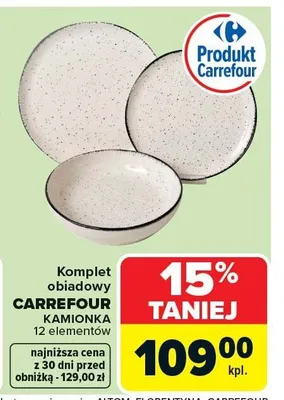 Komplet obiadowy Kamionka promocja w Carrefour