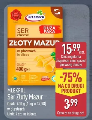 Ser Złoty Mazur promocja w Aldi
