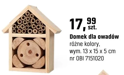 Domek dla owadów różne kolory promocja w OBI