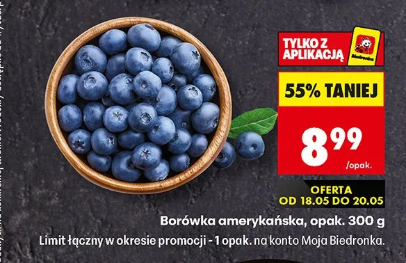 Borówka amerykańska promocja w Biedronka