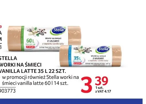 Worki na śmieci vanilla latte 35 l Stella promocja w Selgros