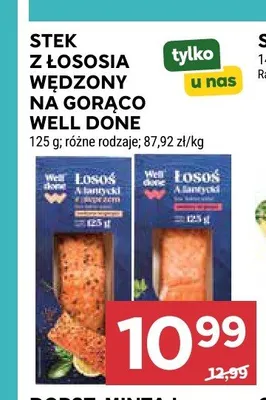 Stek z łososia Atlantyckiego wędzony na gorąco z pieprzem Well Done promocja w Stokrotka