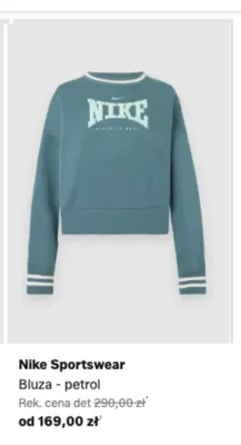 Bluza Nike Sportswear petrol promocja w Lounge by Zalando