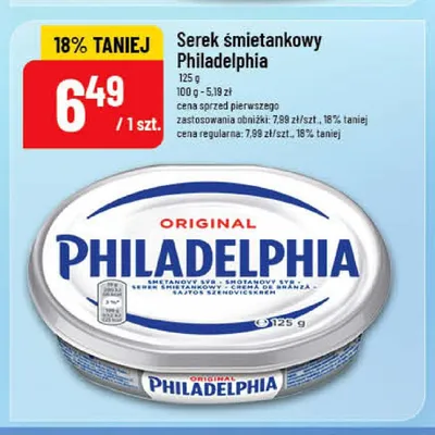 Serek śmietankowy Philadelphia Original promocja w POLOmarket