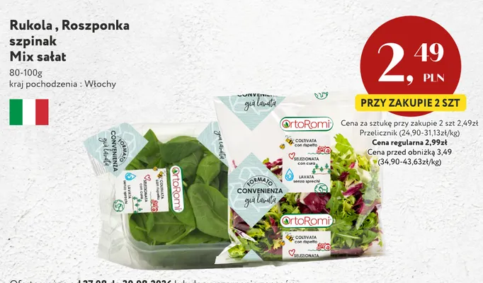Szpinak OrtoRomi promocja w Market Point