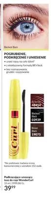 Podkręcająco-unoszący tusz do rzęs Avon WonderCurl Blackest Black promocja w AVON