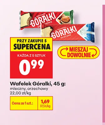 Wafelek orzechowy Góralki promocja w Biedronka