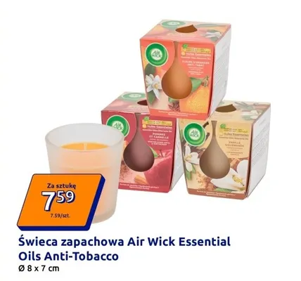 Świeca zapachowa Essential Oils Anti-Tobacco Ø 8 x 7cm promocja w Action