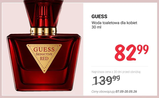 Woda toaletowa dla kobiet GUESS Seductive Red promocja w Rossmann