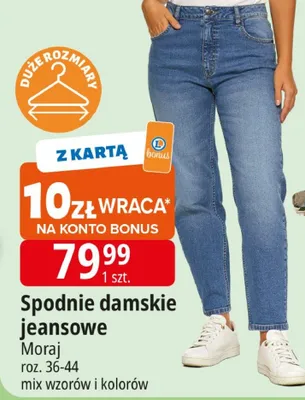 Spodnie damskie jeansowe promocja w Leclerc