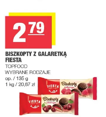 Biszkopty z galaretką Fiesta malinowe promocja w SPAR
