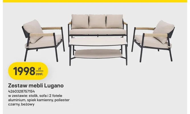 Zestaw mebli Lugano promocja w Castorama
