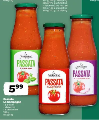 Passata z czosnkiem La Campagna promocja w Netto