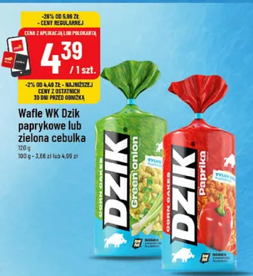 Wafle WK Dzik zielona cebulka promocja w POLOmarket