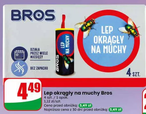 Lep okrągły na muchy Bros promocja w Dino