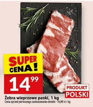 Żebra wieprzowe paski promocja w Twój Market