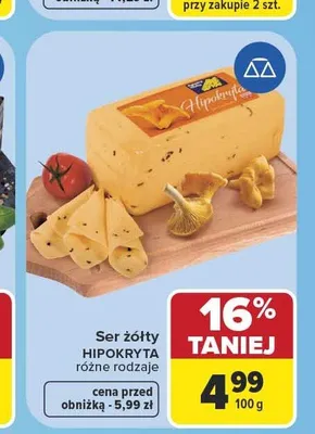 Ser żółty Hipokryta promocja w Carrefour