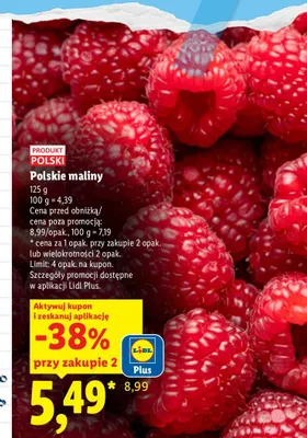 Maliny polskie promocja w Lidl