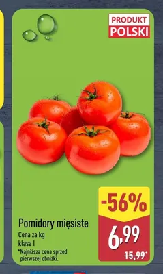 Pomidory mięsiste polskie promocja w Aldi
