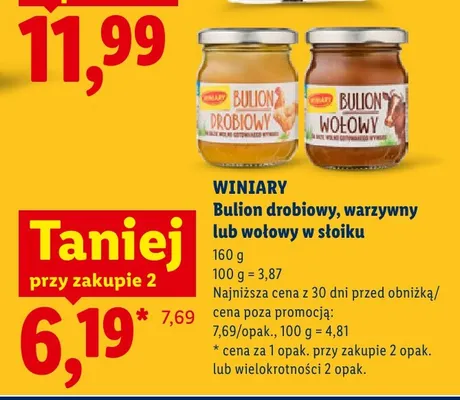 Bulion drobiowy Winiary w słoiku promocja w Lidl