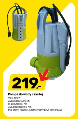 Pompa do wody czystej 400W promocja w Bricomarche