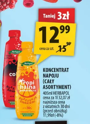 Koncentrat napoju Herbapol promocja w Arhelan
