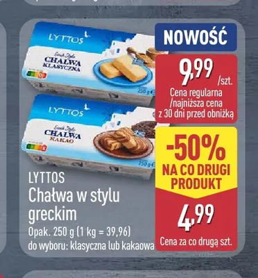 Chałwa w stylu greckim klasyczna Lyttos promocja w Aldi