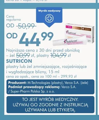 Żel na blizny Sutricon promocja w Super-Pharm