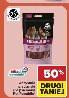 Przysmak dla psa Pet Republic Duck Breasts Jerky promocja w Carrefour