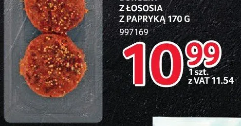 Burgery z łososia z papryką 170 g promocja w Selgros