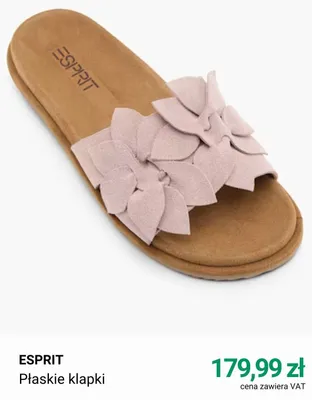 Klapki płaskie Esprit promocja w Deichmann