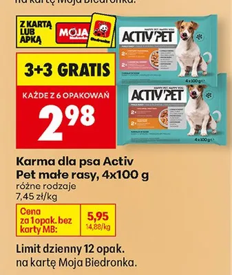 Karma dla psa małe rasy różne rodzaje promocja w Biedronka