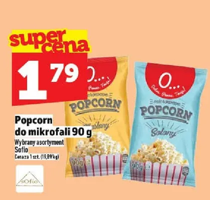 Popcorn do mikrofali Sofio 90g promocja w TOPAZ