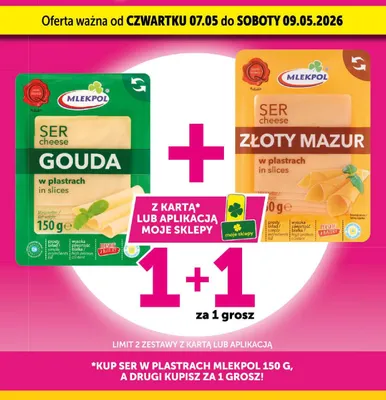 Ser Gouda w plastrach Mlekpol promocja w ABC