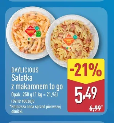 Sałatka z makaronem to go Daylicious promocja w Aldi