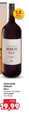 Wino czerwone wytrawne VOSCARINI MERLOT promocja w Kaufland