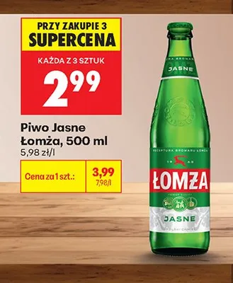 Piwo Jasne Łomża promocja w Biedronka