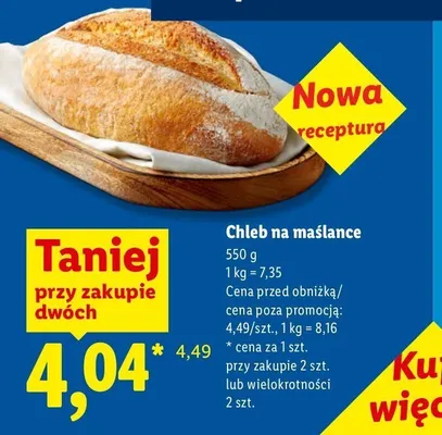 Chleb na maślance promocja w Lidl