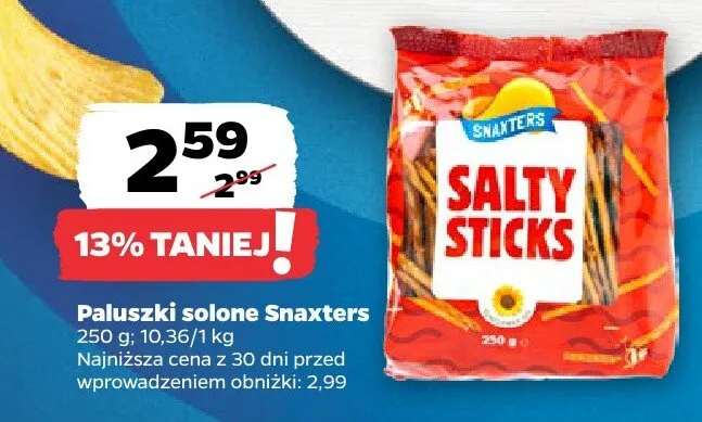 Paluszki solone promocja w Netto