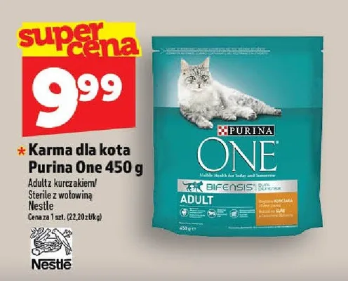 Karma dla kota Purina One Adult z kurczakiem promocja w TOPAZ