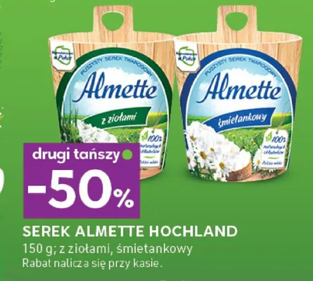 Serek Almette Hochland z ziołami, śmietankowy promocja w Stokrotka