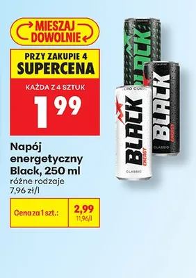 Napój energetyczny Black Zero Cukru Classic promocja w Biedronka